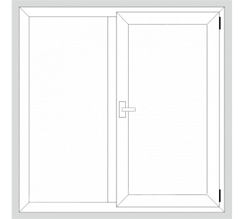 Двухстворчатое окно 130×130